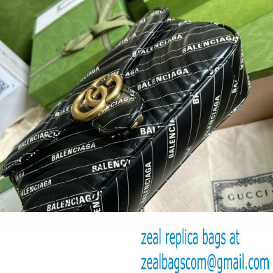 GUCCI X BALENCIAGA The Hacker Project small GG Marmont bag 443497 BLACK 2022