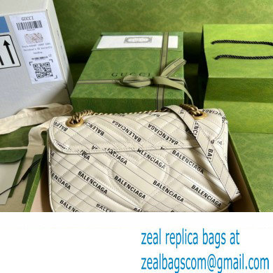 GUCCI X BALENCIAGA The Hacker Project small GG Marmont bag 443497 WHITE 2022