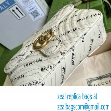 GUCCI X BALENCIAGA The Hacker Project small GG Marmont bag 443497 WHITE 2022