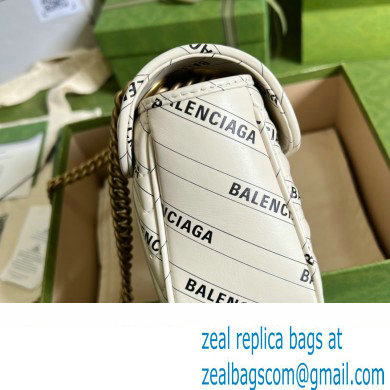 GUCCI X BALENCIAGA The Hacker Project small GG Marmont bag 443497 WHITE 2022