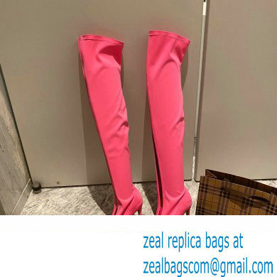 Gianvito Rossi Heel 10.5cm FABRIC and TPU HIROKO CUISSARD Thigh-high Boots Fuchsia 2022