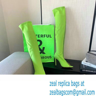 Gianvito Rossi Heel 10.5cm FABRIC and TPU HIROKO CUISSARD Thigh-high Boots Green 2022