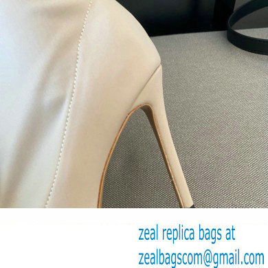 Gianvito Rossi Heel 10.5cm FABRIC and TPU HIROKO CUISSARD Thigh-high Boots Nude 2022