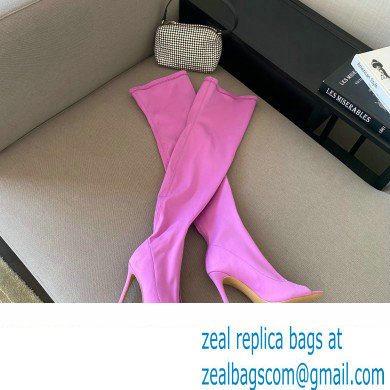 Gianvito Rossi Heel 10.5cm FABRIC and TPU HIROKO CUISSARD Thigh-high Boots Purple 2022