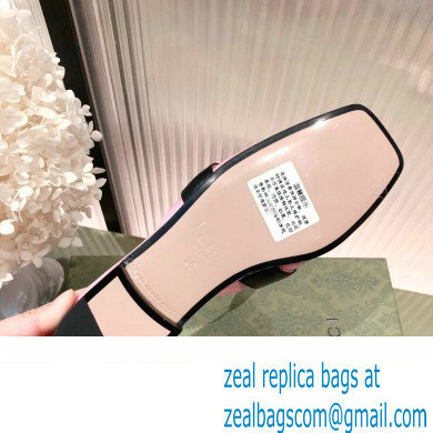 Gucci Double G Leather slipper 423694 Chevron Pink 2022