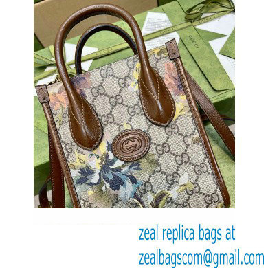 Gucci GG Carnation Print Mini Tote Bag 671623 2022