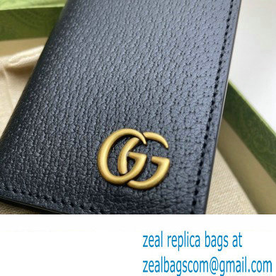 Gucci GG Marmont Card Case 547075 Black/Gold 2022 - Click Image to Close