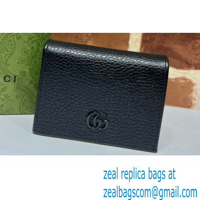 Gucci GG Marmont Card Case Wallet 456126 Resin Hardware Black 2022 - Click Image to Close