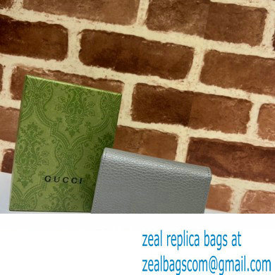 Gucci GG Marmont Card Case Wallet 456126 Resin Hardware Gray 2022