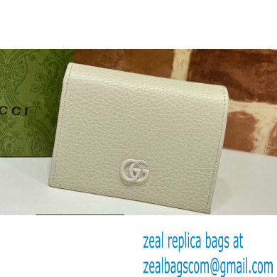 Gucci GG Marmont Card Case Wallet 456126 Resin Hardware White 2022 - Click Image to Close