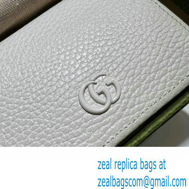 Gucci GG Marmont Card Case Wallet 456126 Resin Hardware White 2022 - Click Image to Close