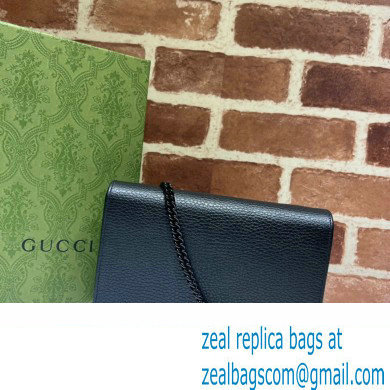 Gucci GG Marmont Chain Wallet 497985 Resin Hardware Black 2022