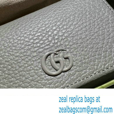 Gucci GG Marmont Medium Wallet 644407 Resin Hardware Gray 2022