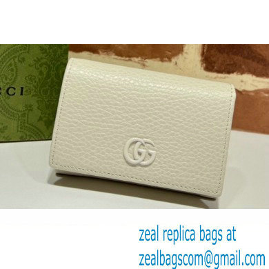 Gucci GG Marmont Medium Wallet 644407 Resin Hardware White 2022 - Click Image to Close