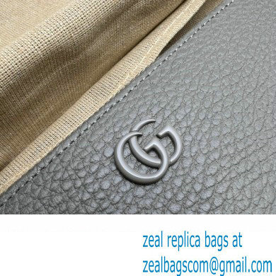 Gucci GG Marmont zip around Wallet 456117 Resin Hardware Gray 2022