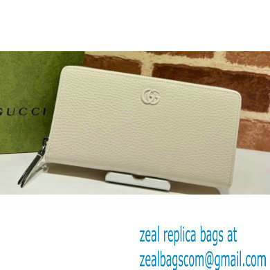 Gucci GG Marmont zip around Wallet 456117 Resin Hardware White 2022 - Click Image to Close
