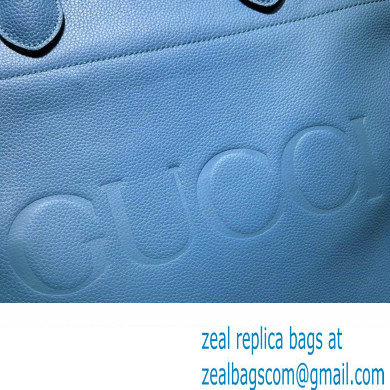 Gucci Medium/Large Tote Bag with Gucci Logo 674850 Blue 2022