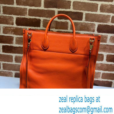 Gucci Medium/Large Tote Bag with Gucci Logo 674850 Orange 2022