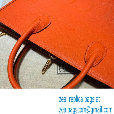 Gucci Medium/Large Tote Bag with Gucci Logo 674850 Orange 2022