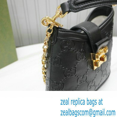 Gucci Small GG Shoulder Bag 675788 Black 2022