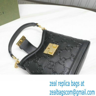 Gucci Small GG Shoulder Bag 675788 Black 2022