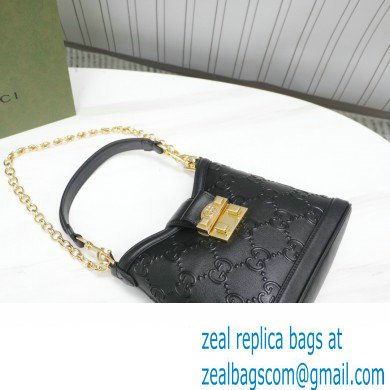 Gucci Small GG Shoulder Bag 675788 Black 2022