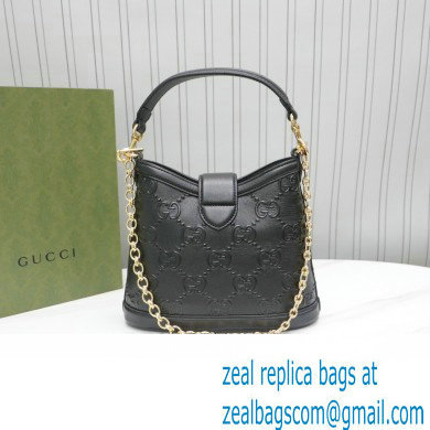 Gucci Small GG Shoulder Bag 675788 Black 2022