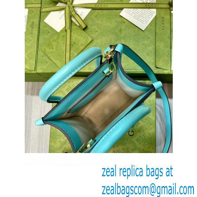 Gucci Tiger GG Mini Tote Bag 671623 Blue 2022