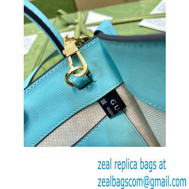 Gucci Tiger GG Mini Tote Bag 671623 Blue 2022