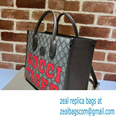 Gucci Tiger GG Small Tote Bag 659983 Brown 2022