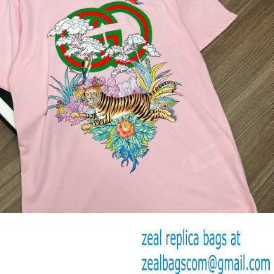 Gucci Tiger Interlocking G T-shirt pink