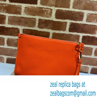Gucci Zip Pouch Bag with Gucci Logo 681200 Orange 2022