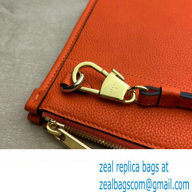 Gucci Zip Pouch Bag with Gucci Logo 681200 Orange 2022
