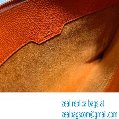 Gucci Zip Pouch Bag with Gucci Logo 681200 Orange 2022