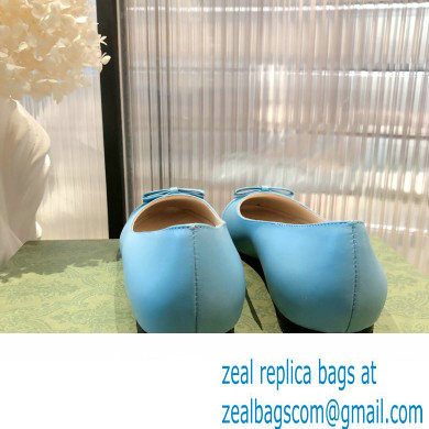 Gucci ballet flats with Double G 680878 Blue 2022