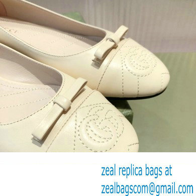 Gucci ballet flats with Double G 680878 Creamy 2022