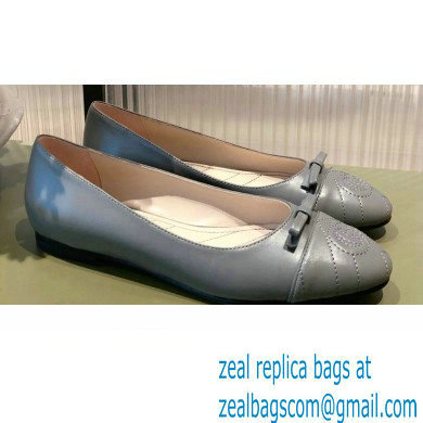 Gucci ballet flats with Double G 680878 Gray 2022