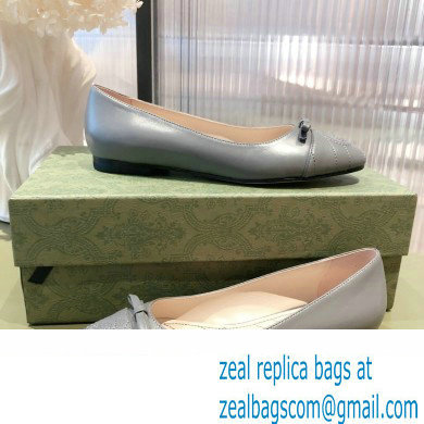 Gucci ballet flats with Double G 680878 Gray 2022