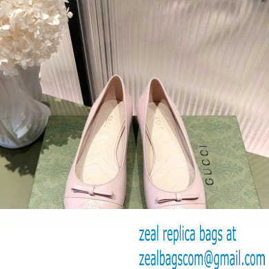 Gucci ballet flats with Double G 680878 Light Pink 2022
