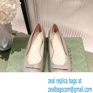 Gucci ballet flats with Double G 680878 Nude 2022
