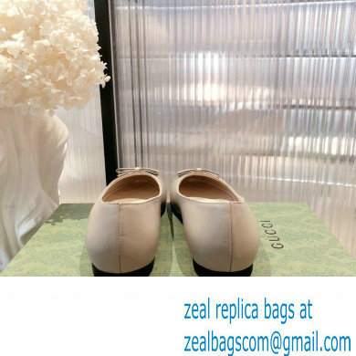 Gucci ballet flats with Double G 680878 Nude 2022