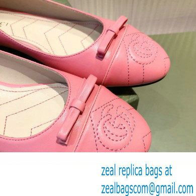 Gucci ballet flats with Double G 680878 Pink 2022