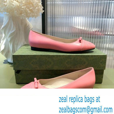 Gucci ballet flats with Double G 680878 Pink 2022