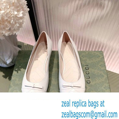 Gucci ballet flats with Double G 680878 White 2022