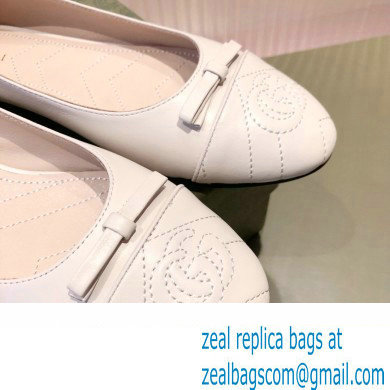 Gucci ballet flats with Double G 680878 White 2022 - Click Image to Close