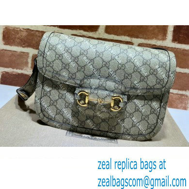 Gucci x Balenciaga The Hacker Project Horsebit 1955 Small Shoulder Bag 602204 2022