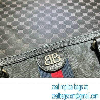 Gucci x Balenciaga The Hacker Project Large Tote Bag 680127 GG Canvas Black 2022