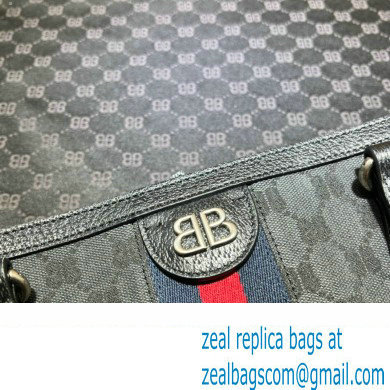 Gucci x Balenciaga The Hacker Project Large Tote Bag 680127 GG Canvas Black 2022