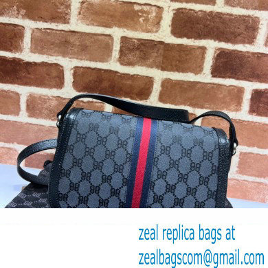 Gucci x Balenciaga The Hacker Project Medium Shoulder Bag 680121 GG Canvas Black 2022