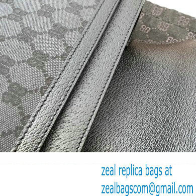 Gucci x Balenciaga The Hacker Project Medium Shoulder Bag 680121 GG Canvas Black 2022 - Click Image to Close